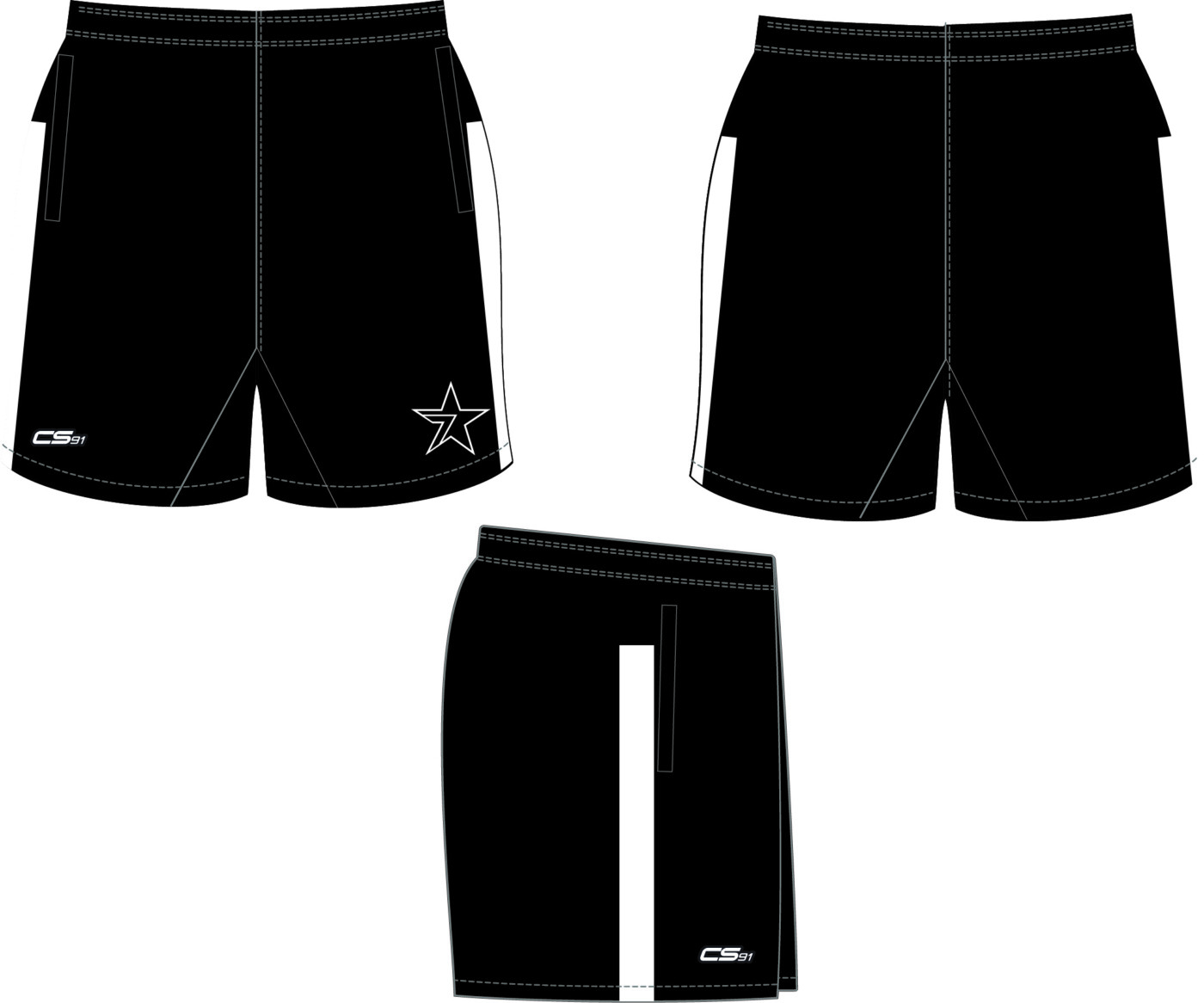 Stars Training Shorts Black